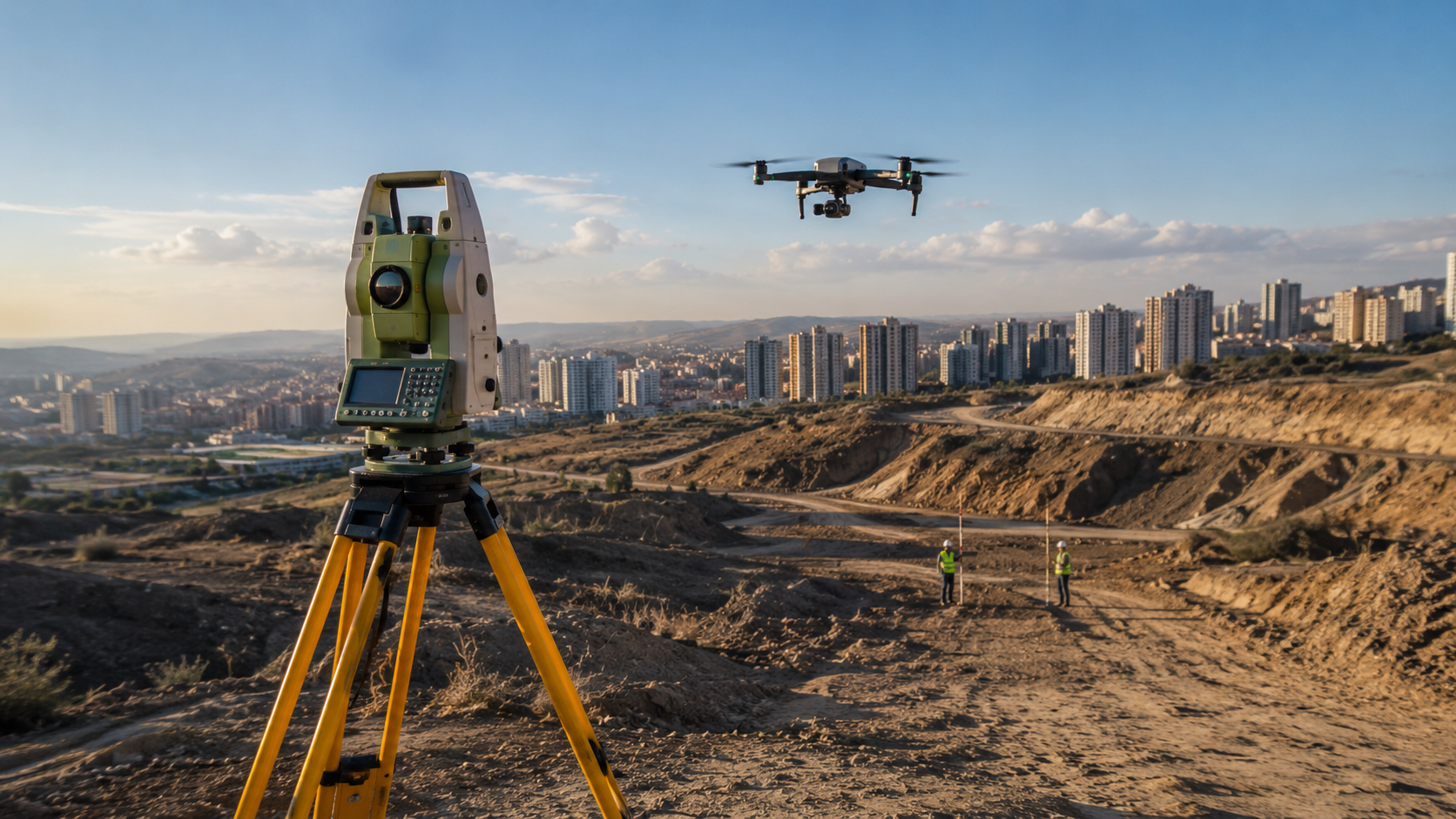 Total station & drone ile harita çalışması