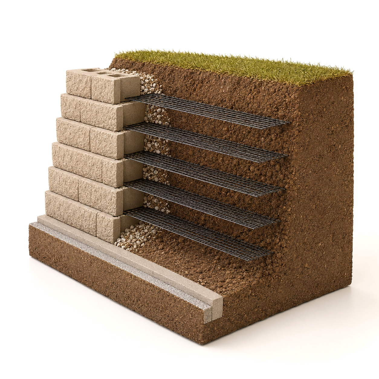 Geogrid Donatılı İstinat Duvarı